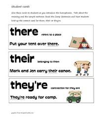 Lots Of Practice For The Homophones There Their And They Re Common Core Standards 4 L 1g Teaching English Grammar Good Vocabulary Words Teacher Activities