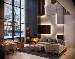 Be carefully considering the advantages and pitfalls of each kind of lighting fixture, you'll probably choose the very best modern ceiling and lighting design for each room of your interior house. Contemporary Living Room High Ceiling Decoomo