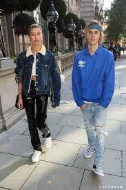 Hailey And Justin Just Touched Down In London Town And Their Outfits Clue Us In In 2021 Justin Bieber Outfits Black Leather Pants Light Jacket