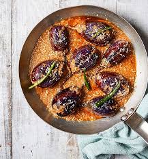 Maunika Gowardhan On Instagram Friday Feeling With Bharali Vangi Stuffed Baby Aubergines With Coconut Garlic Ch Indian Recipes Authentic Classic Food Food