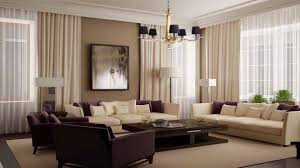 1280x720 Painting For Modern Living Room With Beige Curtain Jpg 1280 720 Elegant Living Room Curtains Living Room Modern Living Room Windows