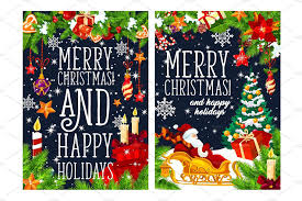 Merry Christmas Winter Holidays Holiday Greetings Christmas Postcard Winter Holidays