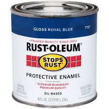 Rust Oleum Stops Rust Gloss Royal Blue Protective Enamel Paint 8 Fl Oz Walmart Com Walmart Com