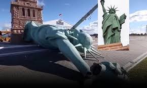 A réplica da estátua da liberdade é um dos símbolos da rede de varejo do empresário luciano hang e decora várias lojas da empresa. 0vcv7x2fy Hj3m