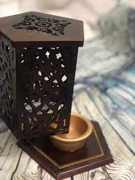 مبخر متنقل من الخشب مع نقوش اسلامية portable burner from wood stuff to buy