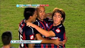 Julio buffarini of san lorenzo kicks the ball during a match between velez sarsfield and san lorenzo as part of round 19 of torneo inicial 2013 at. Gol De Buffarini Arsenal 1 San Lorenzo 3 Fecha 10 Torneo Final 2013 Futbol Para Todos Youtube