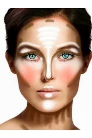 contour and highlight your face with makeup