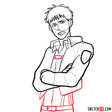 How to draw Jean Kirschtein | Attack on Titan - Sketchok easy drawing guides