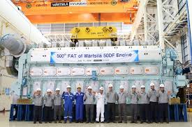 Each cylinder displaces 111,143 cubic inches (1820 liters) and produces 7780 horsepower. Facebook
