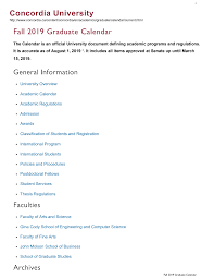 Https Www Concordia Ca Content Dam Sgs Docs Calendar Graduate Calendar Fall 2019 Pdf