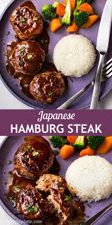 Japanese Hamburg Steak Hambagu Delightful Plate Recipe Easy Japanese Recipes Recipes Food