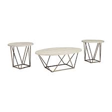 The signature design by ashley kelton 3 piece coffee table set offers versatility and style to your living room. Signature Design By Ashley Tarica Coffee Table Set Color Whitegold Jcpenney