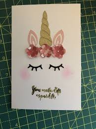 Handmade Diy Birthday Decoration At Home Personalized Unicorn Card Thank You Birthday Party Invites Kids Girls Handmade Ebay Unicorn Birthday Cards Unicorn Card Girl Birthday Cards