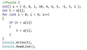 Nothing passes the time quite as well as a challenging, yet still fun, puzzle. Talkit On Twitter Can You Solve This Csharp Coding Puzzle What S Output Also Puzzles For Ifs Arrays Loopstatements Brainteaser Https T Co Tbqrxfefcw Https T Co K6ddykw7tf