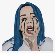 All in a single layer. Gif Crying Sad Aesthetic Cartoon Drawings Png Gif Crying Billie Eilish Drawing Cartoon Transparent Png Kindpng