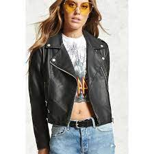 Forever21 Faux Leather Moto Jacket 22 Liked On Polyvore Featuring Outerwear Jackets Black Coats Jackets Women Leather Jackets Women Leather Jacket Girl