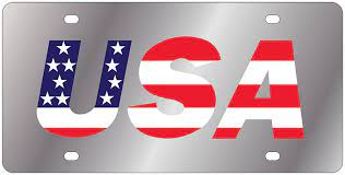 Formats for license plate numbers may be consistent within the state. Lifestyle Stainless Steel License Plate Usa Red White And Blue With Stars And Stripes Plates Frames And Car Accessories By Eurosport Daytona