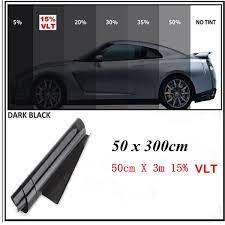 35% front windows, 25% rest of car. Roll 50cm X 3m Window Tint Film 15 Percent Vlt Black Auto Car House Commercial 2ply 20x10ft Color Black Wish