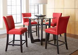 Lacks Matinee Red 5 Pc Counter Height Dining Set Counter Height Dining Sets Dining Set Furniture