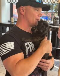 Yesterday Brian Ehlert got to experience all the unconditional love we get  from so many different animals that stop by Rockin to greet us! ❤️ this  little one is just one of