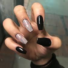 Coffin Black Acrylic Nails With Glitter Glitter Coffin Nails Short Medium And Long Coffin Acrylic Nails Natural Coffin Nails Matte Coffin Acrylic Nail Acrylic Nails Coffin Acrylic Nails Gel Nails