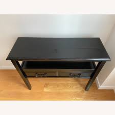 Pier import achat vente produits pier import pas cher meuble d apothicaire 10 tiroirs 2 portes h134 cm lamphun chiffonniers grainetiers pier import. Pier 1 Black Wood Console Table Aptdeco