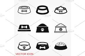 Pet Food Bowl Vector Icon Logo Dog In 2020 Food Animals Icon Vector Icons