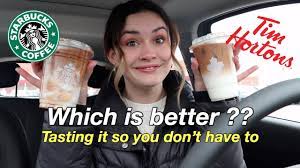 Starbucks Vs Tim Hortons Iced Caramel Macchiato Taste Test Youtube