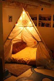 Kids are so fascinated by tepee (teepee, tipi), playhouse and canopy. Indoor Tent Diy Tent Teepee Bed Indoor Forts