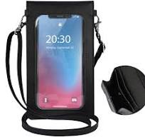 PU Leather Small Phone Bag with Transparent Window for Touchable Screen,  6.7" Without Phone case Compatibility, Magnetic Closure & Waterproof - ...