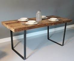 Wood and metal end tables hd provide the rustic console table, source: Rustic Wood And Metal Dining Table Ideas On Foter