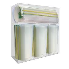 Ziplock Bag Storage Organizer and Dispenser, Ziplock Bag Organizer, Drawer & Wall-Mount Food Storage Bag Organizer