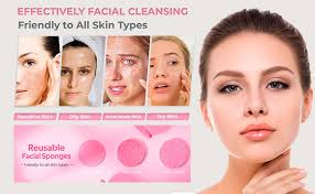 Amazon.com : 60-Count Compressed Facial Sponges, 100% Natural Cosmetic Spa  Sponges for Facial Cleansing, Exfoliating Mask (Pink Heart) : Beauty &  Personal Care