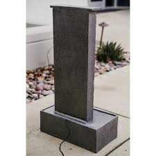 Maybe you would like to learn more about one of these? Xbrand Free Standing Textured Water Fountain W Pedestal Indoor Outdoor Decor 32 5 Inch Tall Black On Sale Overstock 30711751