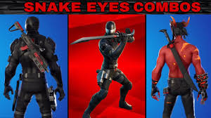 Snake eyes is an epic outfit, obtained: Best Snake Eyes Combos G I Joe Snake Eyes Skin Overview Combos Fortnite Youtube