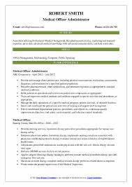 Resume medical student under fontanacountryinn com. Medical Officer Resume Samples Qwikresume