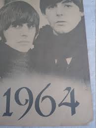 Rare Limited Print 1964 Beatles Promotional Black and White Poster