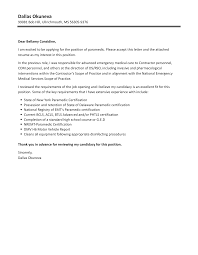 Paramedic Cover Letter | Velvet Jobs