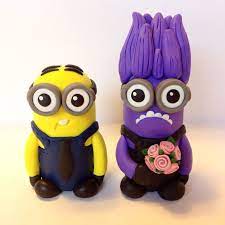 Minion Wedding Cake Topper Choose Your Colors Minion Wedding Cake Topper Minion Wedding Minion Wedding Cake
