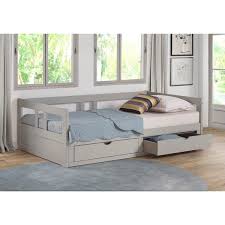 Diy daybed with denim cushions. Melody Expandable Twin To King Trundle Daybed With Storage Drawers On Sale Overstock 18105338
