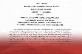 1.8 larangan penyitaan uang dan barang milik negara/daerah dan/atau yang dikuasai penerimaan harus disetor seluruhnya ke kas negara/daerah pada waktunya yang selanjutnya diatur badan lain yang dimaksud pada ayat ini adalah badan hukum di luar lembaga keuangan yang memiliki. Menteri Panrb Terbitkan Larangan Asn Bepergian Saat Libur Peringatan Wafat Isa Almasih