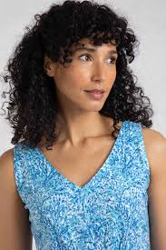 Indus Printed Jersey Tunic Azure