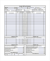 Sample Panel Schedule Template 7 Free Documents Download