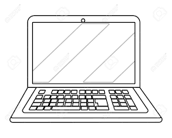 Often one of these will be in black and white. Laptop Icon Cartoon In Black And White Royalty Free Cliparts Vectors And Stock Illustration Image 133362325