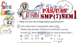 Soal Pas Uas Matematika Smp Kelas 7 Semester 1 Pembahasan Penilaian Akhir Semester 40 Soal Youtube