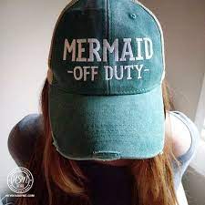 Mermaid Off Duty Hat Mermaid Off Duty Mermaid Fashion Mermaid Hat