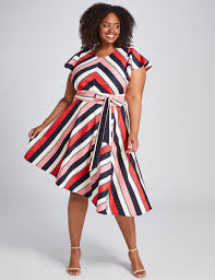 Striped Lena Dress In 2020 Lane Bryant Dresses Dresses Plus Size Outfits