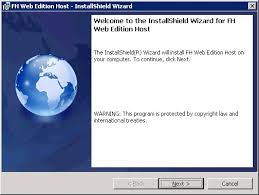 The wizard can provide you with the end user license. Install The Fh Web Components
