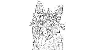 German shepherd coloring page for adults find similar images here: Pin On Crafty Coloring Pages