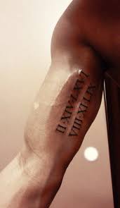 Cool upper arm, half sleeve tattoo designs and ideas #tattoos. Pin By Dan Da Man On Tattoo Inspiration Tattoo Font For Men Mens Roman Numeral Tattoo Roman Numeral Tattoos